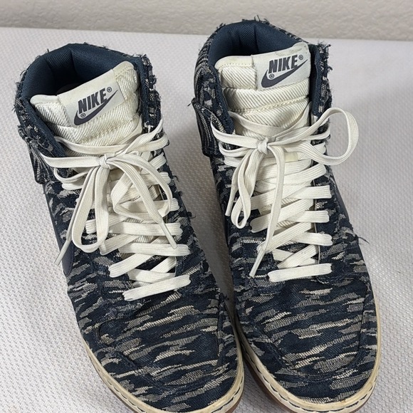 Nike Sky Dunk Hi Armory Navy Blue Womes Hidden Wedge Heel Shoes 585560 Size 8 - Picture 8 of 8
